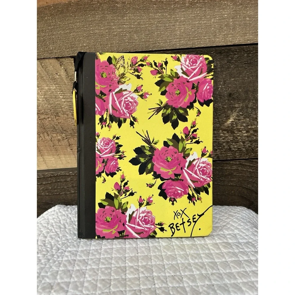 Betsey Johnson XOX Roses Journal Hardback Book Lined Blank 8-1/4